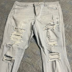 American Eagle light wash jegging